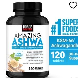 Amazing Ashwagandha KSM-66 Tablets - 120 Count